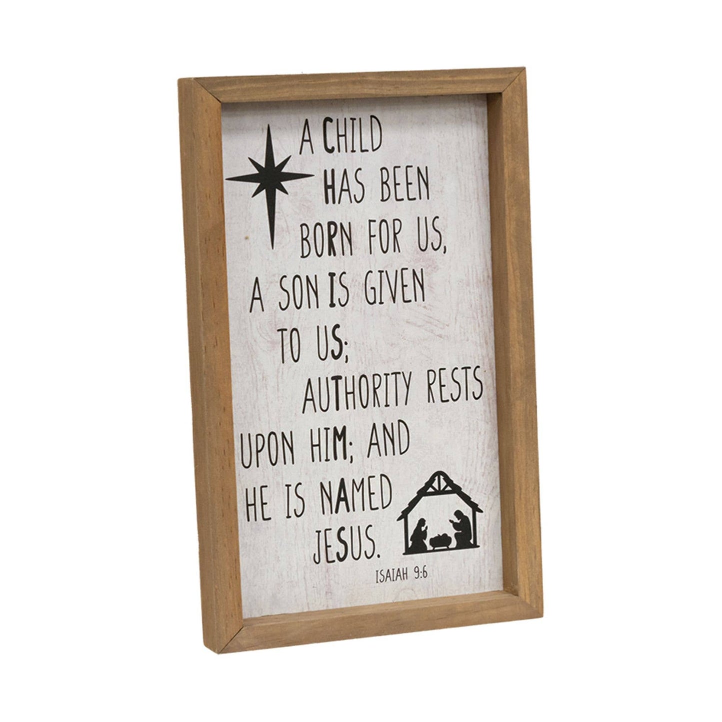 A Child Is Born Nativity Frame
