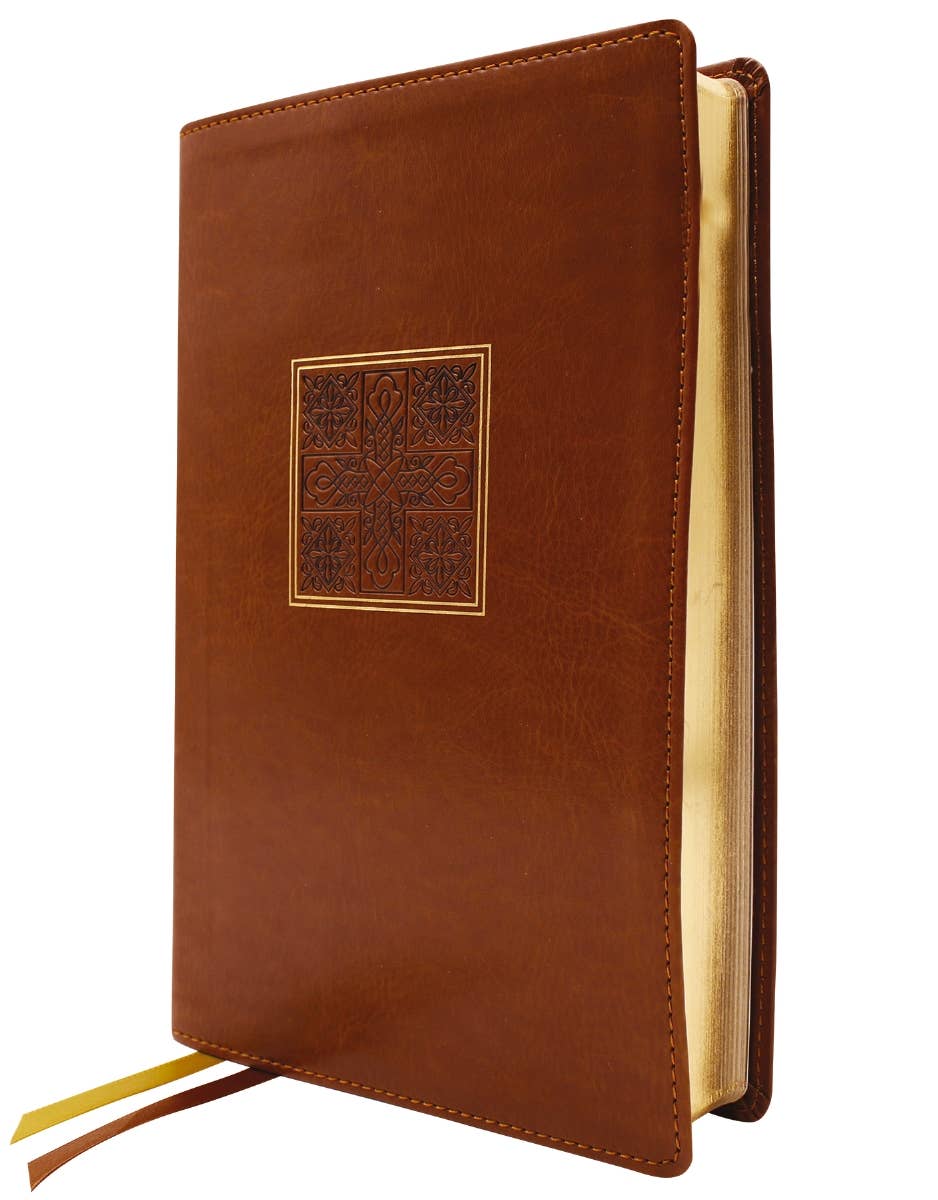 NASB, Personal Size Bible, RL Large Print, Leathersoft Brown