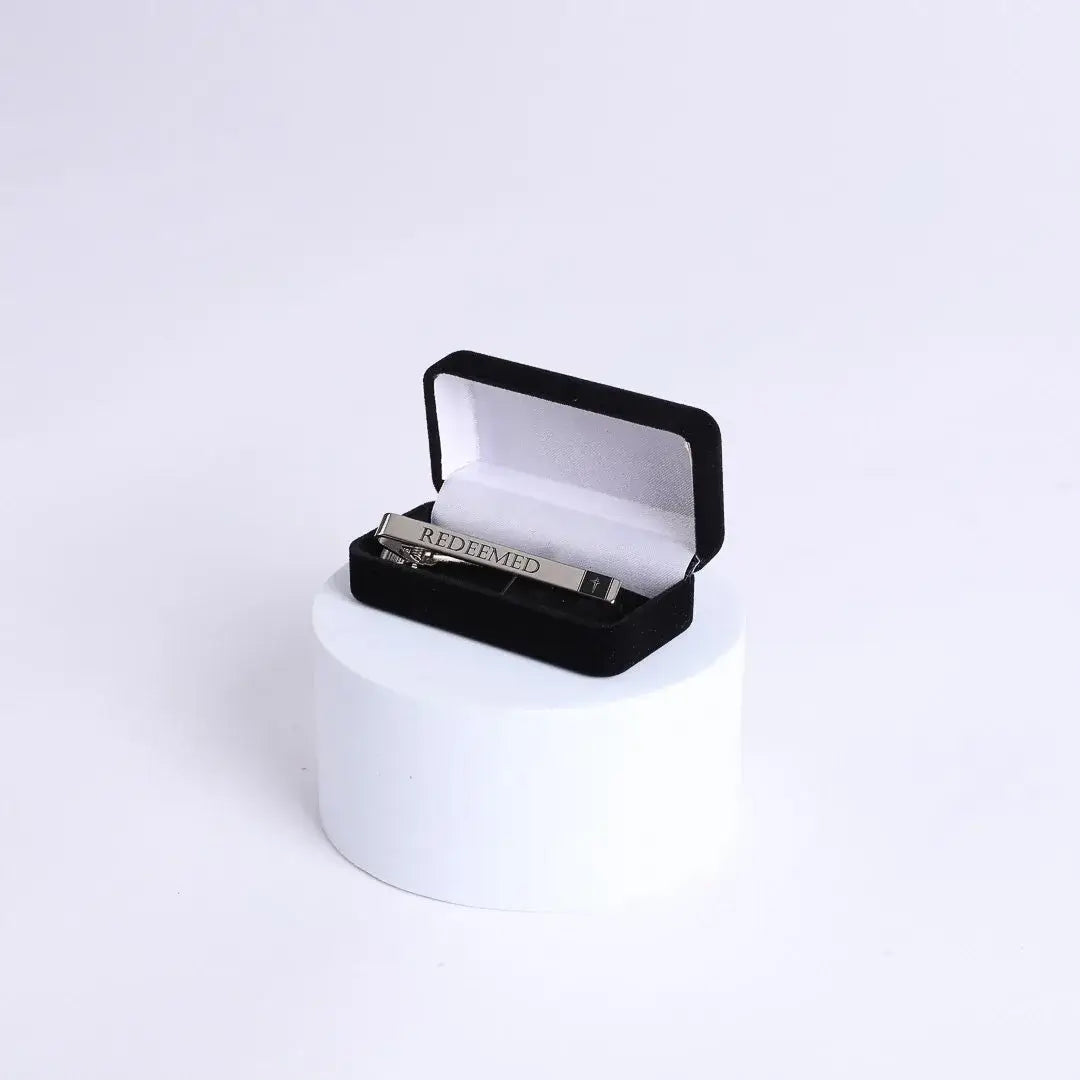 Silver Tie Bar - "Redeemed"
