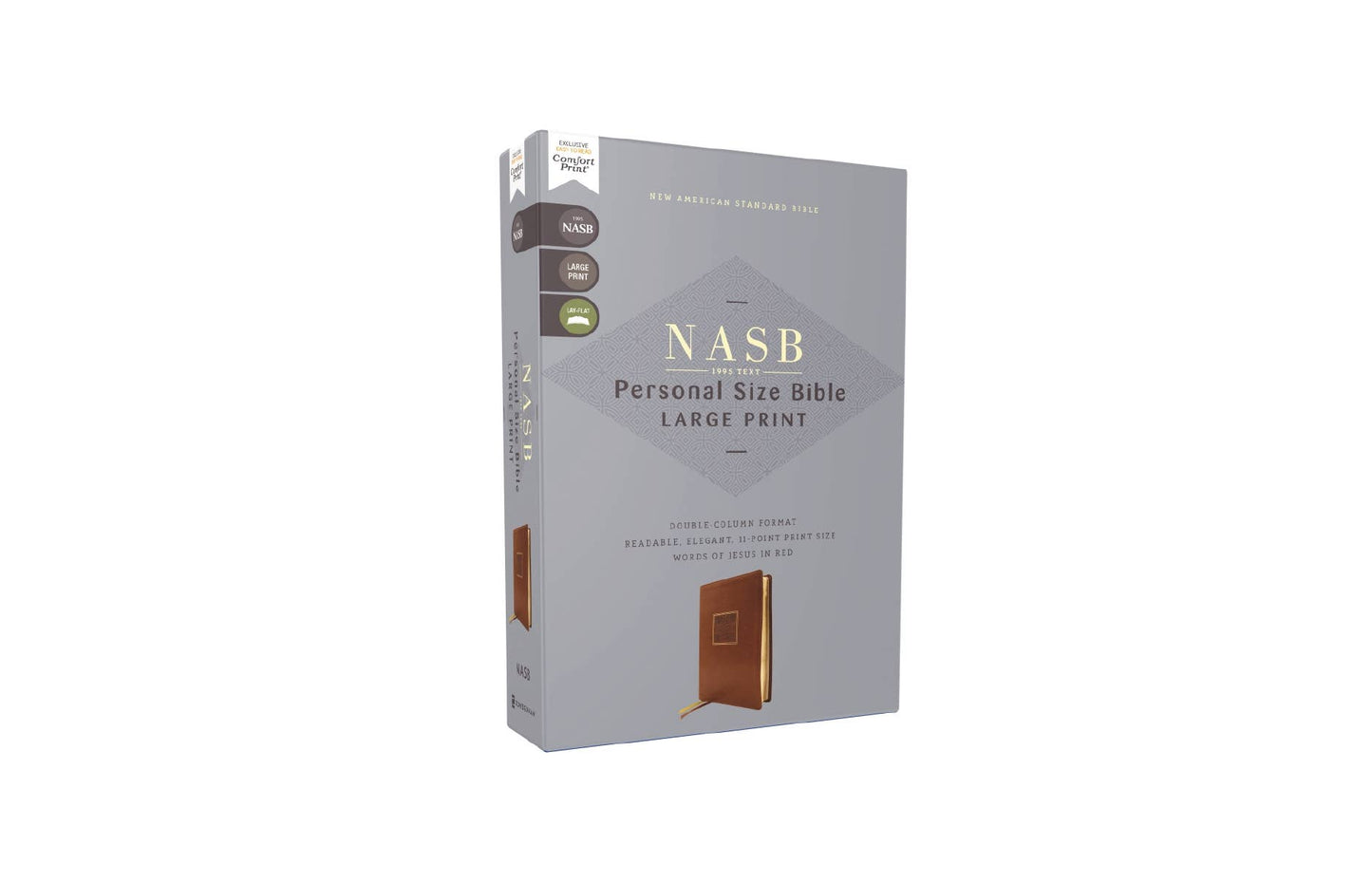 NASB, Personal Size Bible, RL Large Print, Leathersoft Brown
