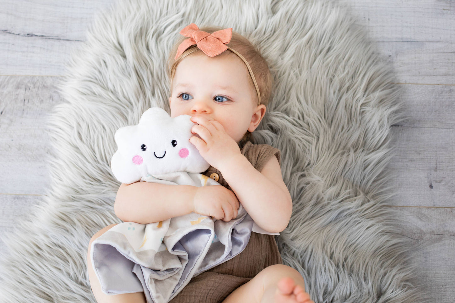 Cloud Baby Lovey Blanket, White