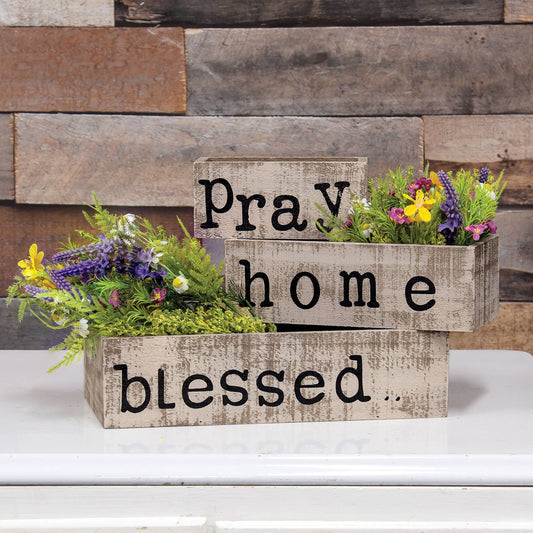 Distressed Wooden Box Set