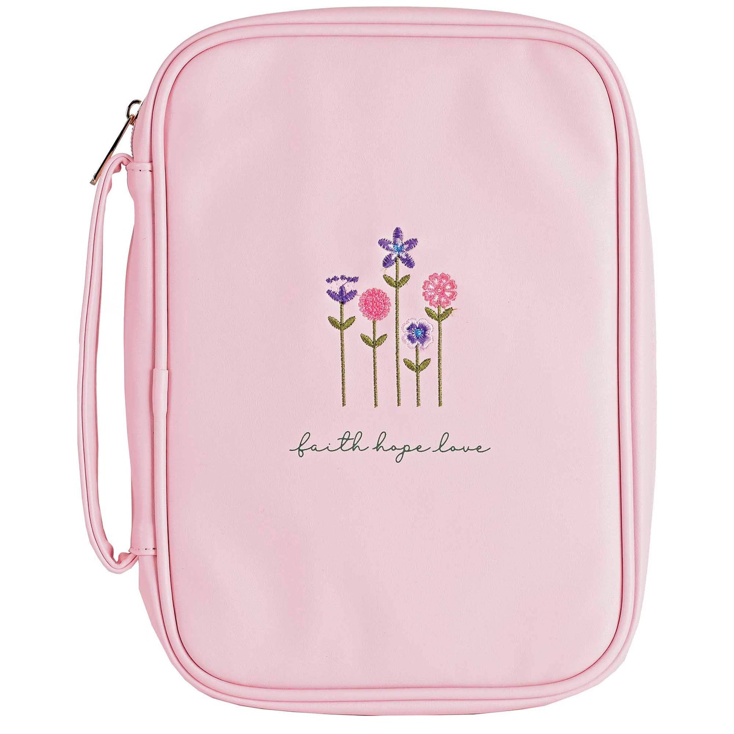 White Dove Bible Case Pink Faith Hope Love Large