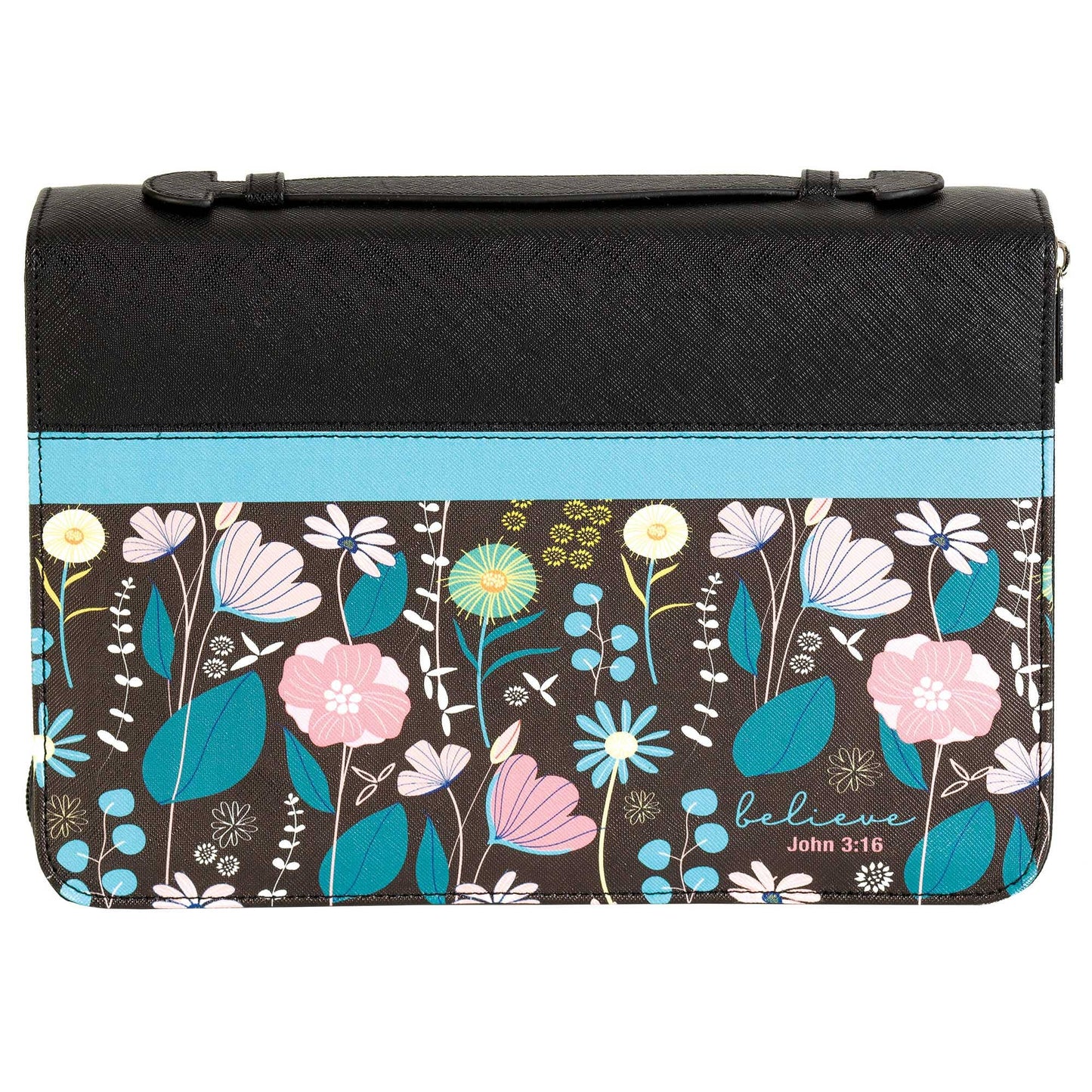 White Dove Bible Case Believe Printed Floral XL