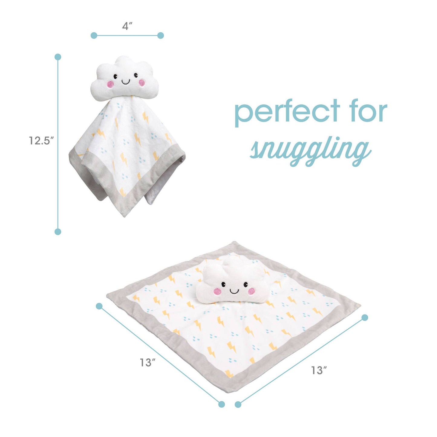 Cloud Baby Lovey Blanket, White