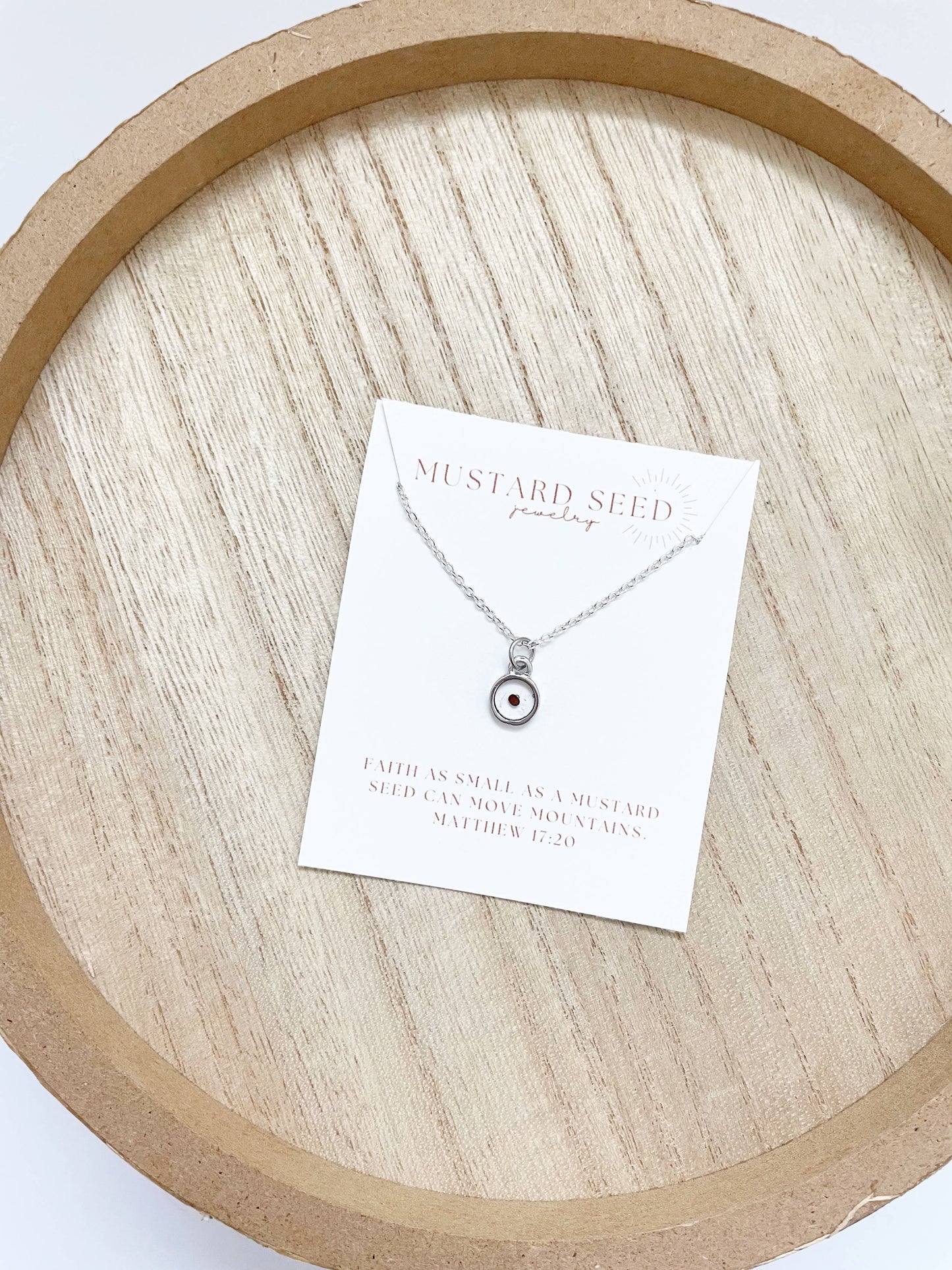 Silver Mustard Seed Necklace Silver-plated