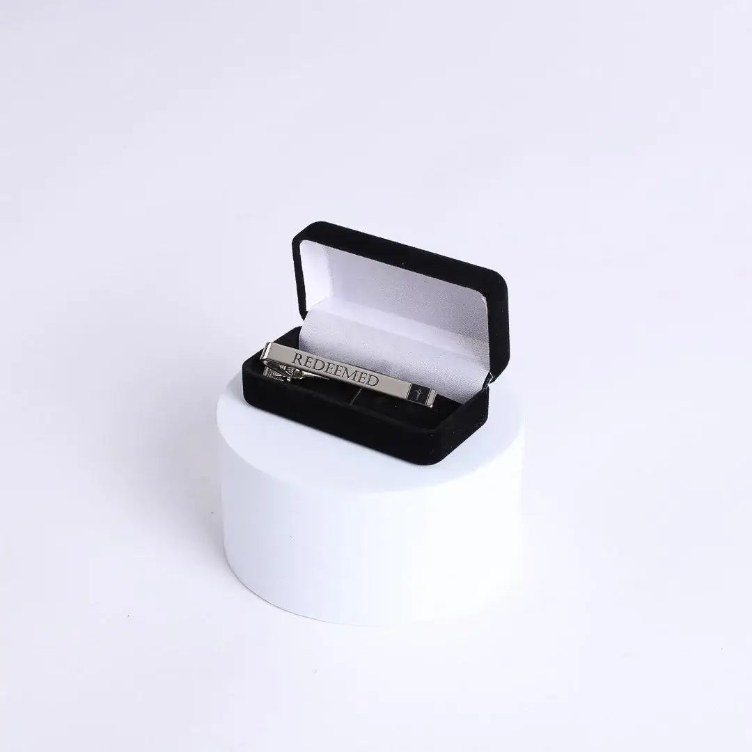 Silver Tie Bar - "Redeemed"