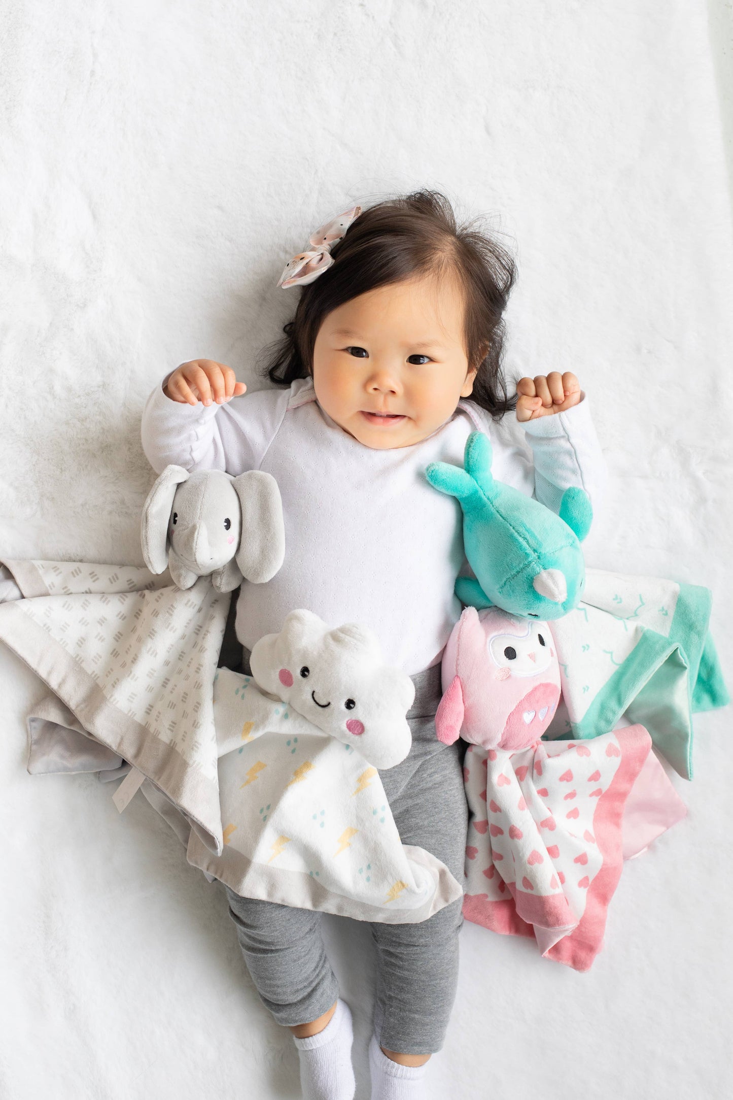 Cloud Baby Lovey Blanket, White