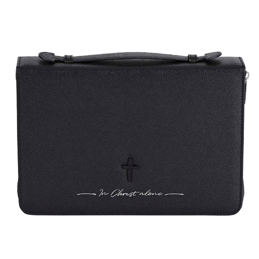 White Dove-Bible Cover In Christ Alone Black XXL