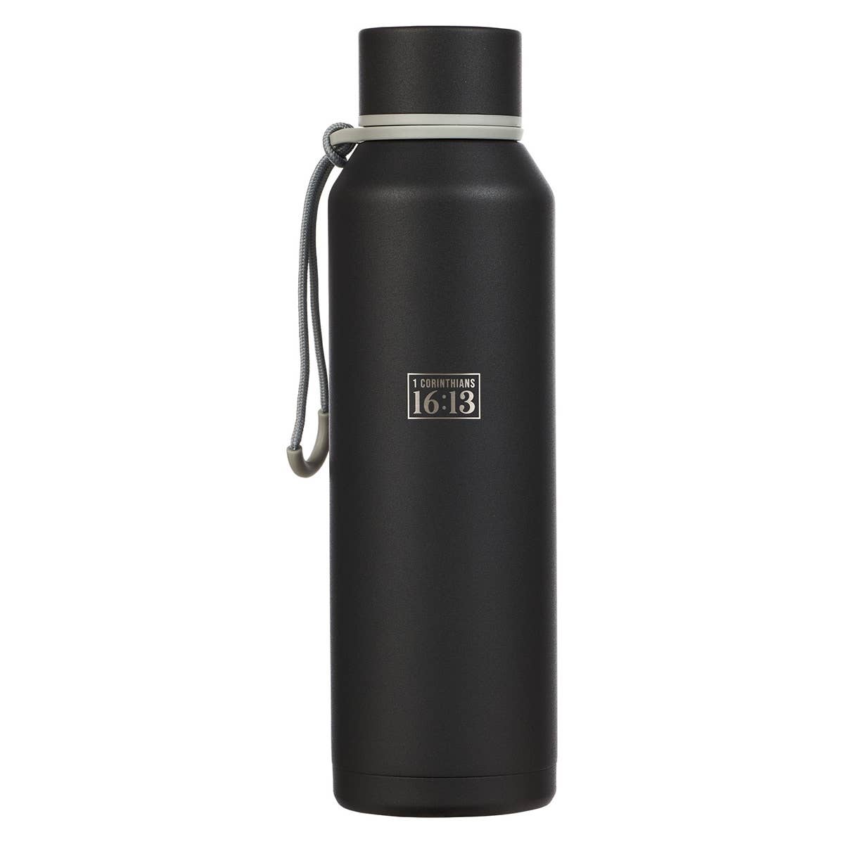 Water Bottle SS Black Stand Firm 1 Cor. 16:13