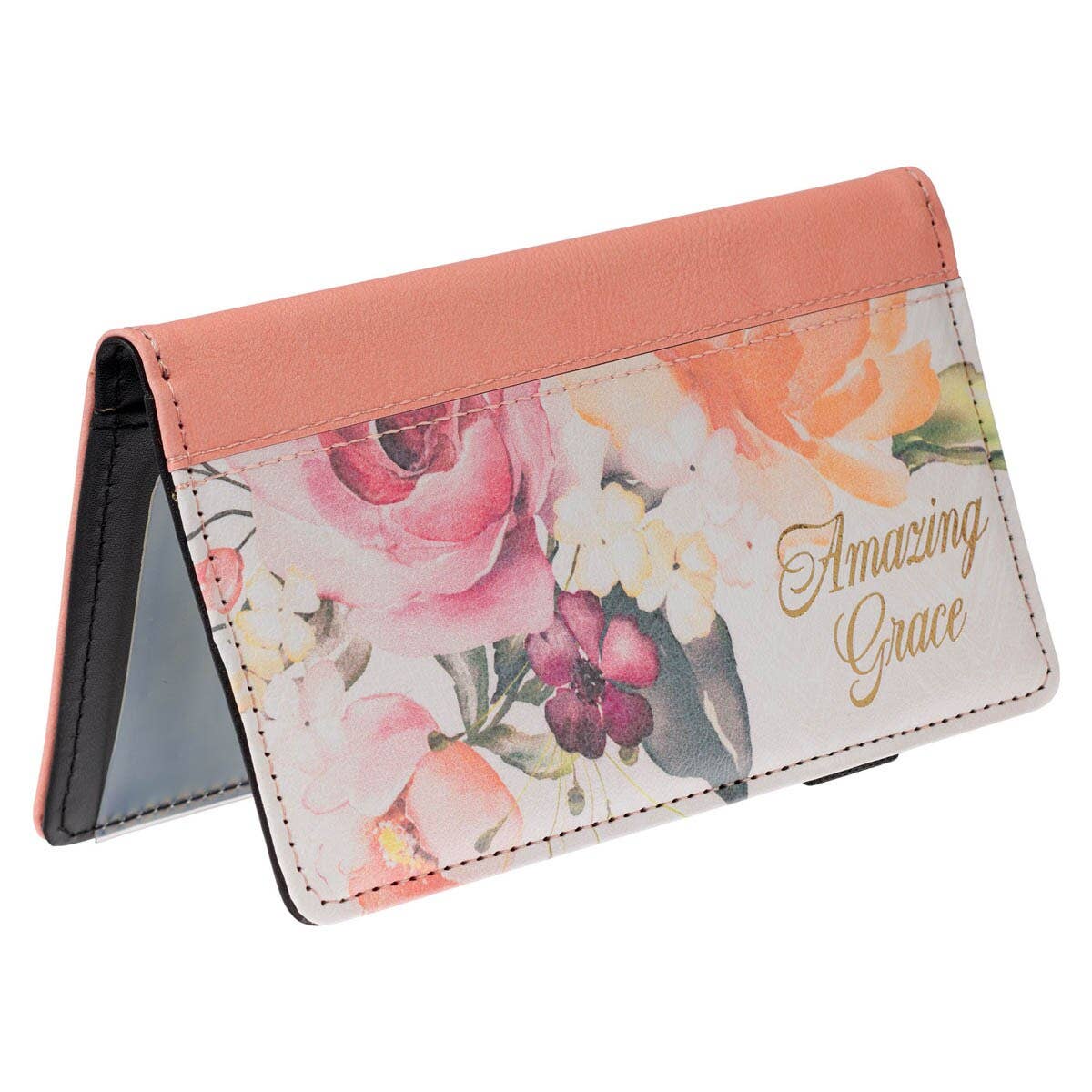 Checkbook Wallet Amazing Grace Floral