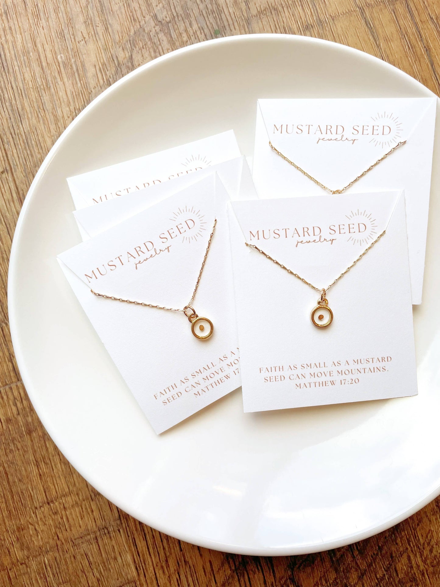 Mustard Seed Necklace- Gold-plated