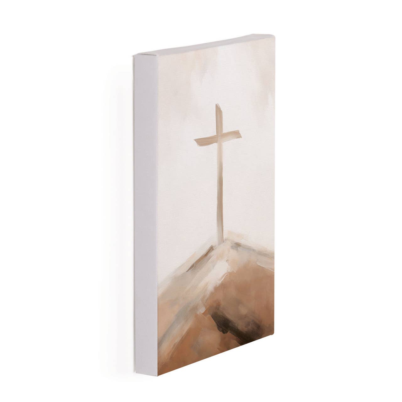 He Is Risen Collection Canvas - Cross: 5" W x 7" H