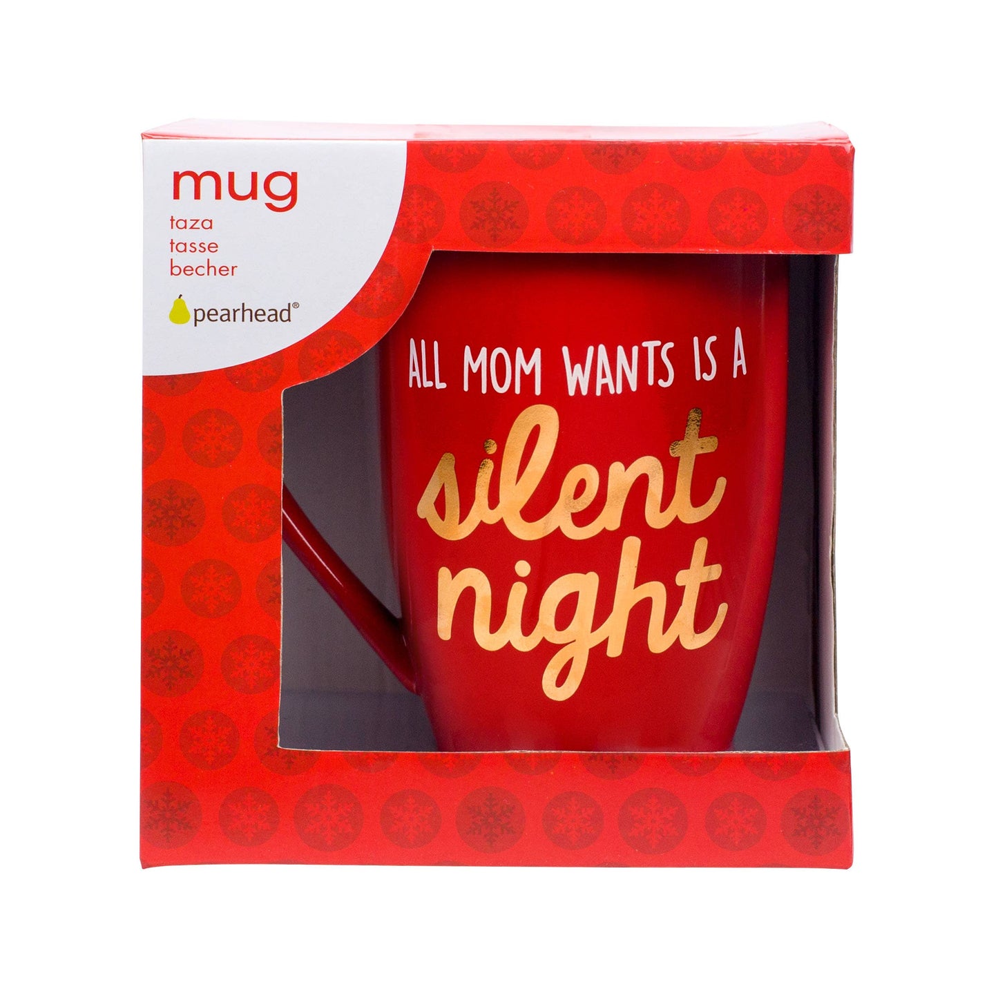 All Mom Wants A Silent Night Ceramic Holiday Coffee Mug, Red
