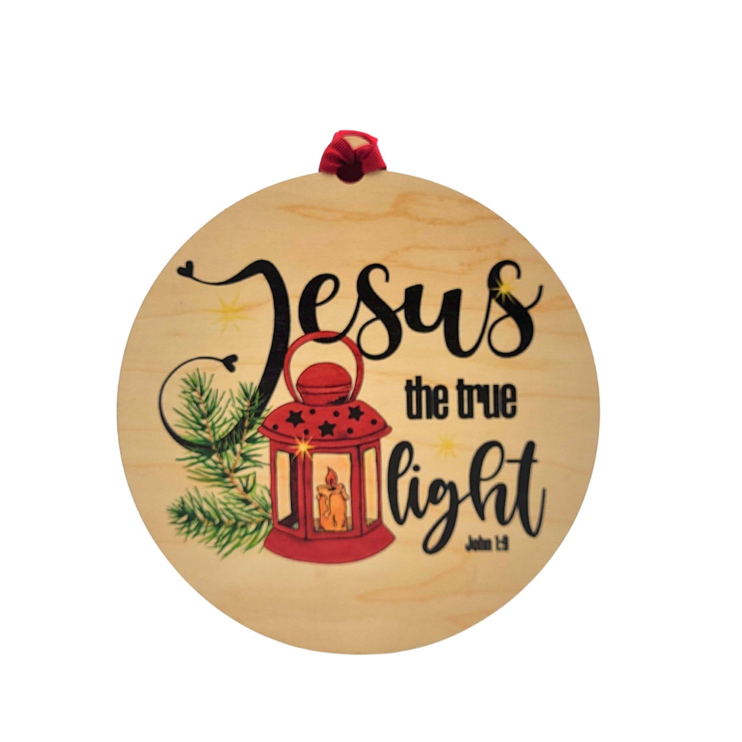 Jesus The True Light Mantle Holiday Ornaments
