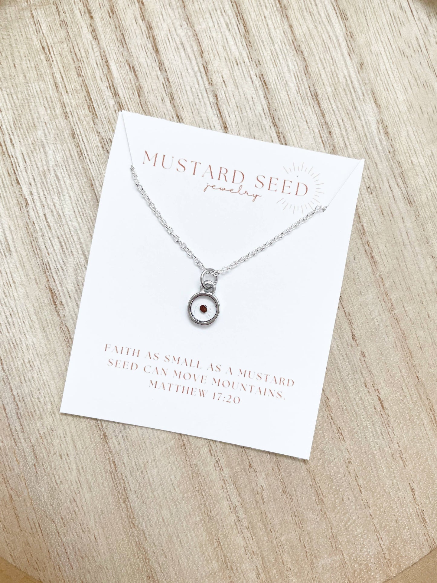Silver Mustard Seed Necklace Silver-plated