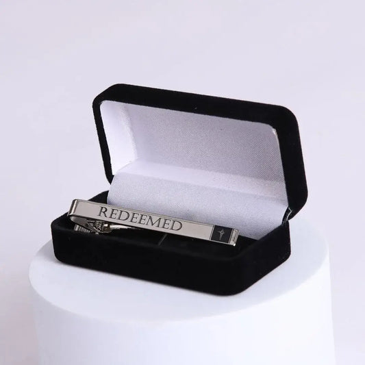 Silver Tie Bar - "Redeemed"