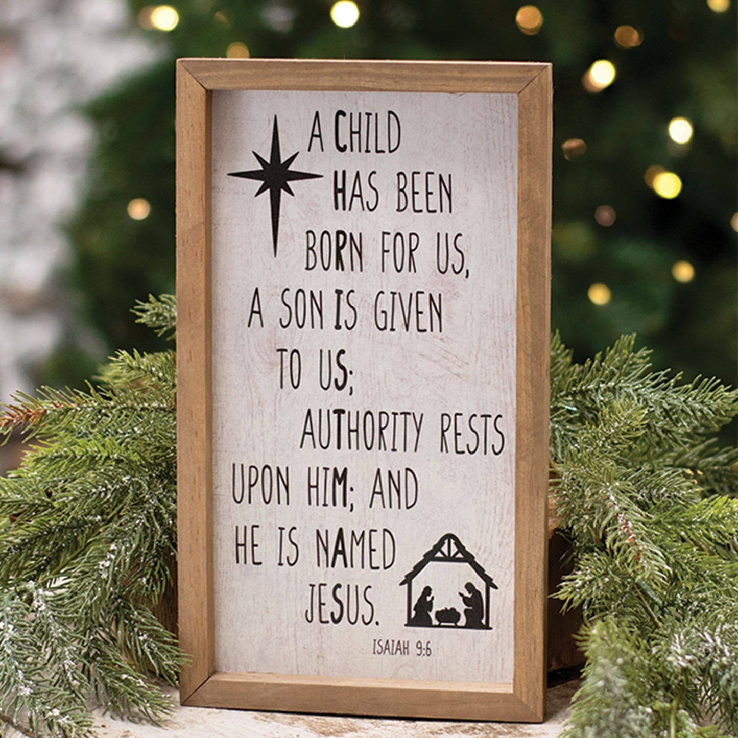 A Child Is Born Nativity Frame