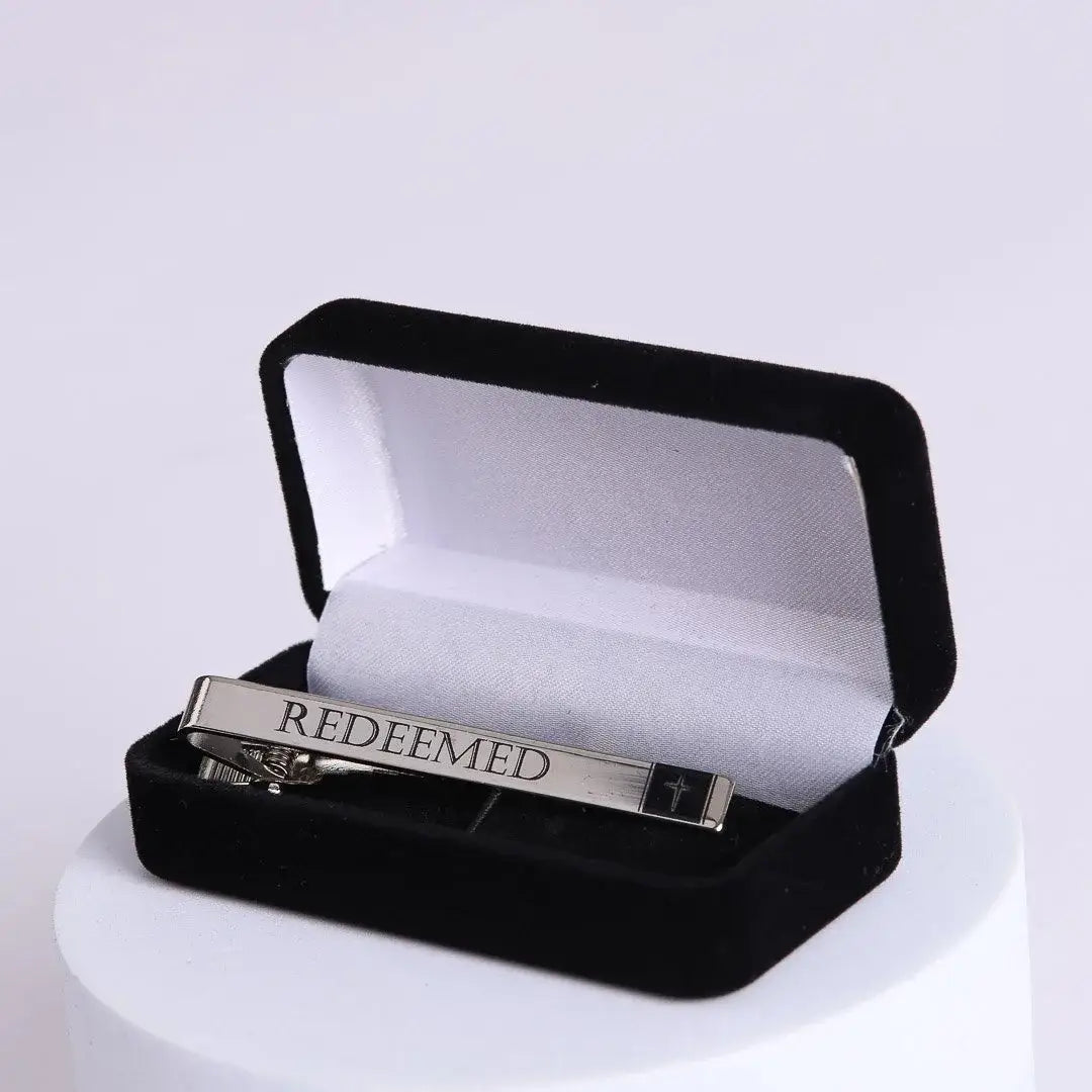 Silver Tie Bar - "Redeemed"