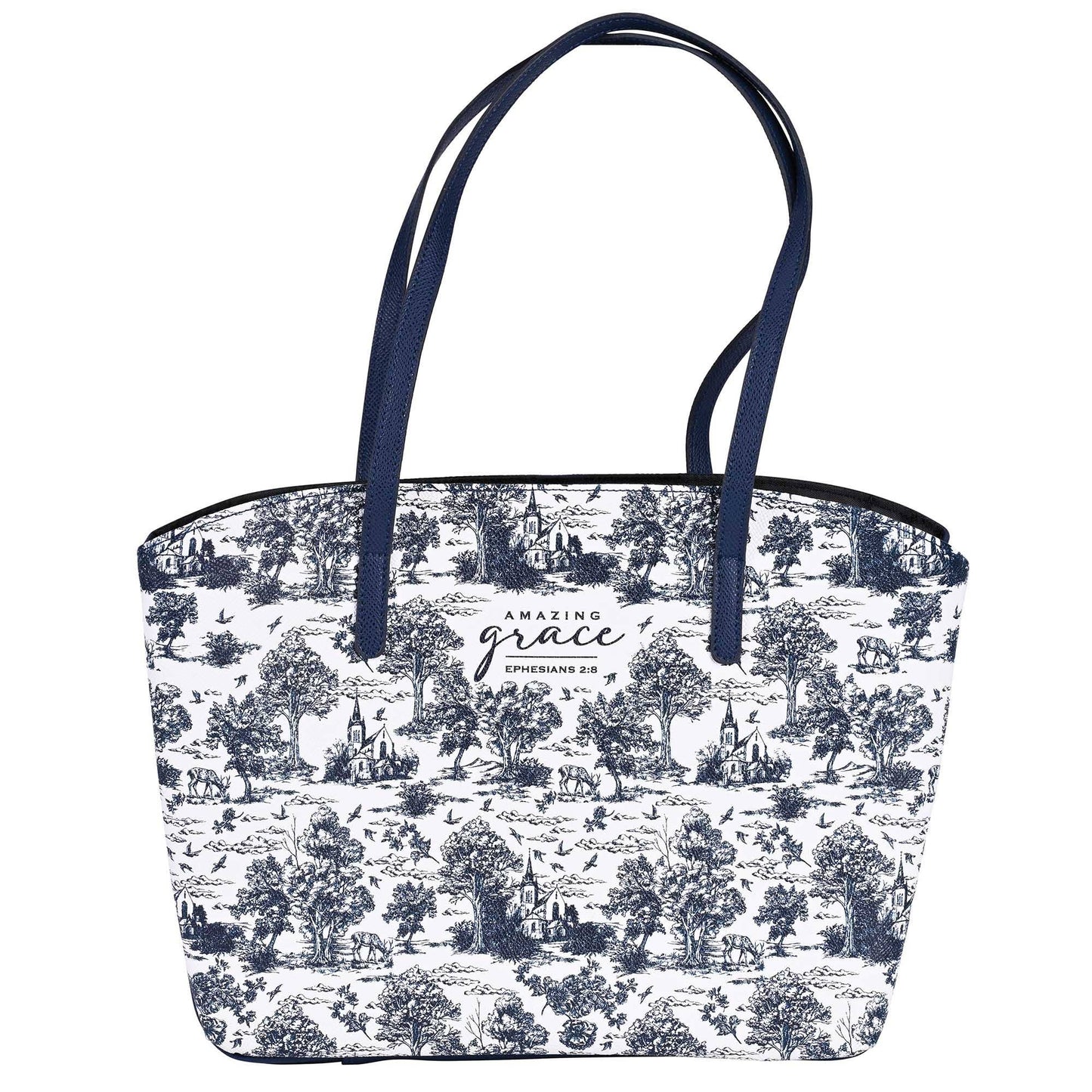 White Dove Bible Case Grace Church Toile Wedge Large