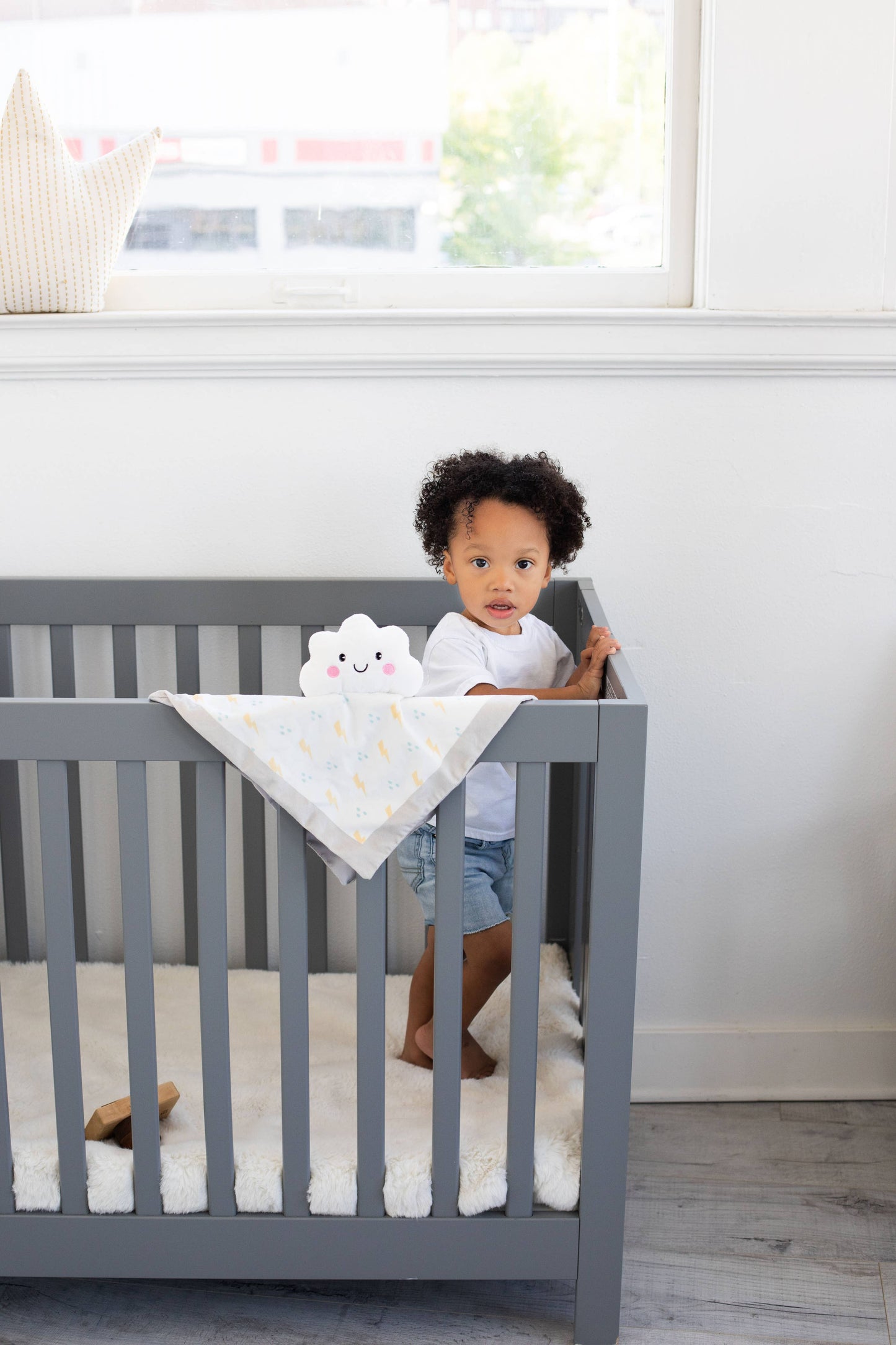 Cloud Baby Lovey Blanket, White
