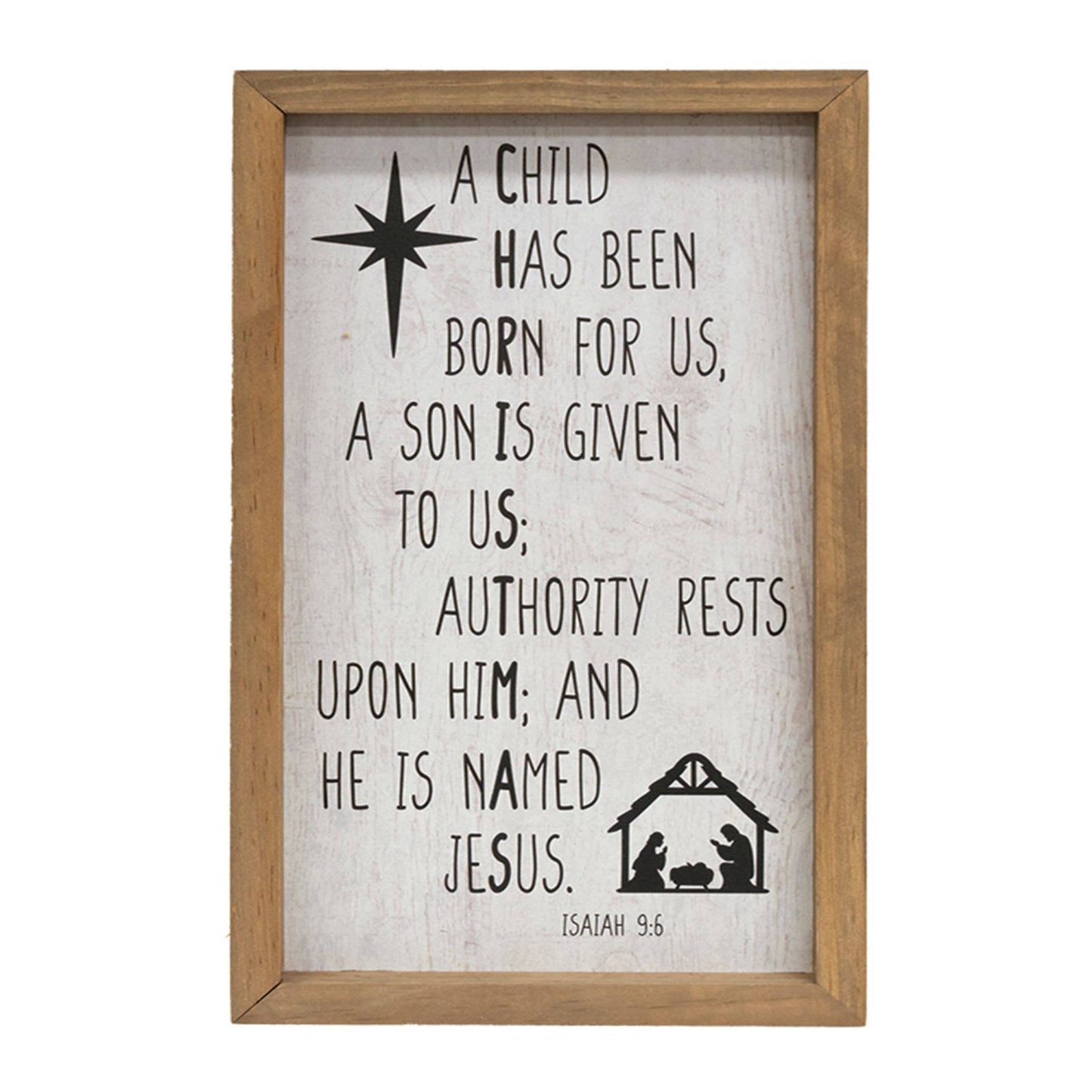 A Child Is Born Nativity Frame