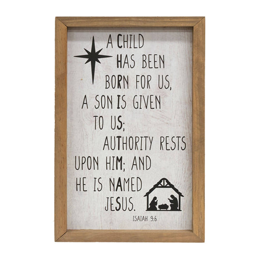 A Child Is Born Nativity Frame