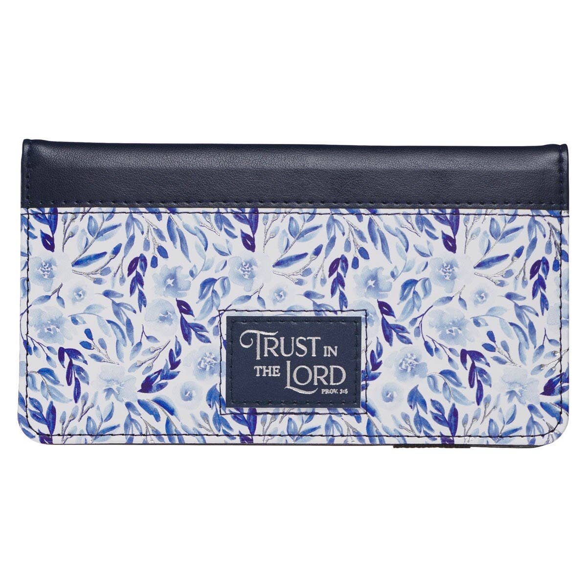 Checkbook Wallet Blue Floral Trust Prov. 3:5